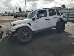 Salvage cars for sale from Copart Miami, FL: 2021 Jeep Wrangler Unlimited Sahara 4XE