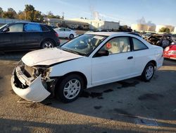 Salvage cars for sale at Martinez, CA auction: 2001 Honda Civic LX