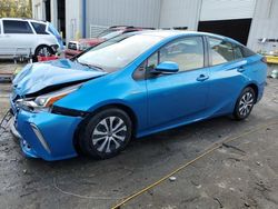 Salvage cars for sale at Savannah, GA auction: 2021 Toyota Prius LE