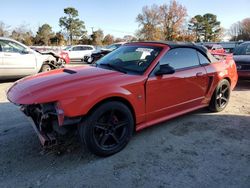 Salvage cars for sale at Hampton, VA auction: 2002 Ford Mustang