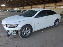 Chevrolet Malibu salvage cars for sale: 2018 Chevrolet Malibu LS