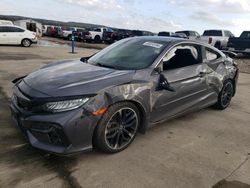 Salvage cars for sale at Grand Prairie, TX auction: 2020 Honda Civic SI