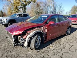 Salvage cars for sale at Portland, OR auction: 2015 Ford Fusion SE Hybrid