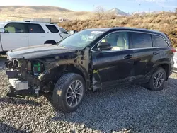 Salvage cars for sale at Reno, NV auction: 2017 Toyota Highlander SE