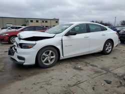 Salvage cars for sale at Wilmer, TX auction: 2018 Chevrolet Malibu LS