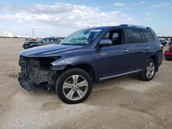 Salvage cars for sale at New Braunfels, TX auction: 2012 Toyota Highlander Limited