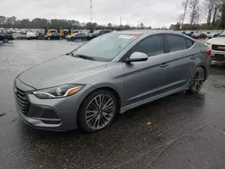 Vehiculos salvage en venta de Copart Dunn, NC: 2018 Hyundai Elantra Sport