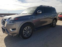 Salvage cars for sale at Andrews, TX auction: 2022 Nissan Armada SL