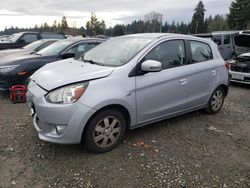 Mitsubishi salvage cars for sale: 2015 Mitsubishi Mirage ES