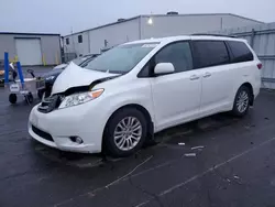 Salvage cars for sale at Vallejo, CA auction: 2015 Toyota Sienna XLE