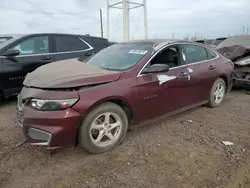 Chevrolet salvage cars for sale: 2016 Chevrolet Malibu LS