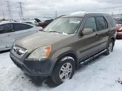 Salvage cars for sale at Elgin, IL auction: 2002 Honda CR-V EX