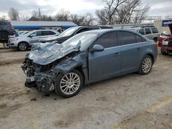 Salvage cars for sale at Wichita, KS auction: 2012 Chevrolet Cruze ECO