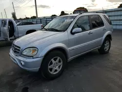 Salvage cars for sale at Miami, FL auction: 2002 Mercedes-Benz ML 500