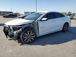 Salvage cars for sale from Copart Grand Prairie, TX: 2021 Chevrolet Malibu RS