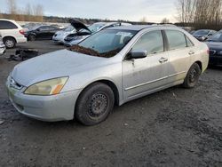 Salvage cars for sale from Copart Arlington, WA: 2005 Honda Accord LX