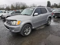 Salvage SUVs for sale at auction: 2003 Toyota Sequoia Limited