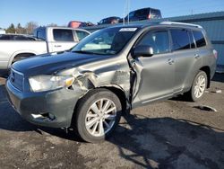 Salvage cars for sale at Pennsburg, PA auction: 2009 Toyota Highlander Hybrid Limited