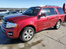 Salvage cars for sale at Grand Prairie, TX auction: 2015 Ford Expedition Limited