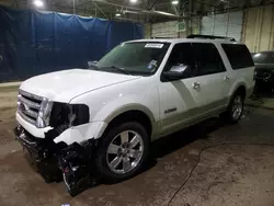 Salvage cars for sale at Woodhaven, MI auction: 2008 Ford Expedition EL Eddie Bauer