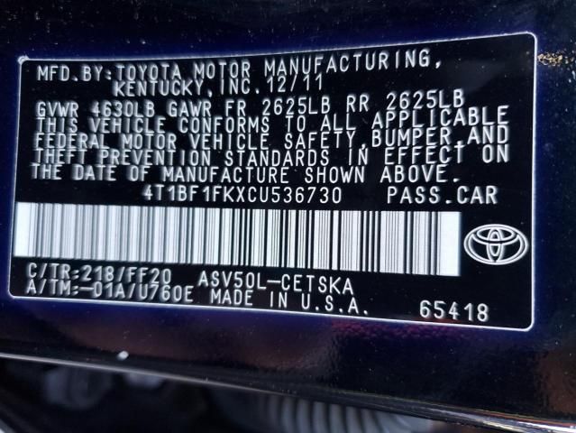 2012 Toyota Camry Base