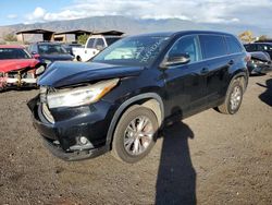 Salvage cars for sale at Kapolei, HI auction: 2015 Toyota Highlander LE