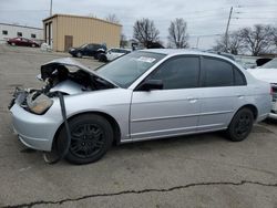 Salvage cars for sale at Moraine, OH auction: 2002 Honda Civic LX