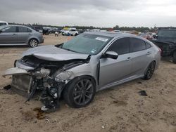 Salvage cars for sale at Houston, TX auction: 2019 Honda Civic EX