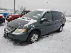 Salvage cars for sale at Pekin, IL auction: 2001 Chrysler Town & Country LX