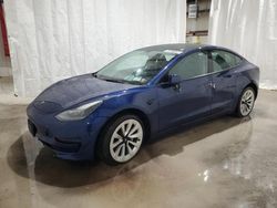 Salvage cars for sale at Leroy, NY auction: 2022 Tesla Model 3