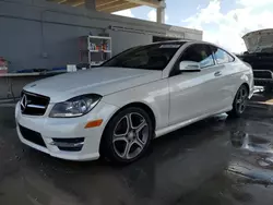 Salvage cars for sale at West Palm Beach, FL auction: 2014 Mercedes-Benz C 250