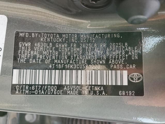 2012 Toyota Camry Base