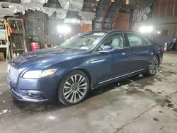 Lincoln Continental salvage cars for sale: 2017 Lincoln Continental Reserve