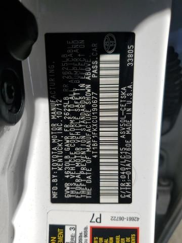 2012 Toyota Camry Base