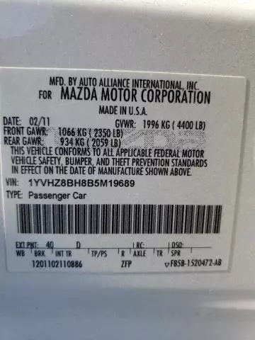 2011 Mazda 6 I