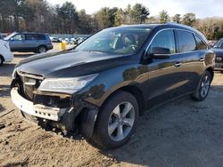 Salvage cars for sale at Mendon, MA auction: 2014 Acura MDX