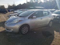 Salvage cars for sale at Savannah, GA auction: 2015 Nissan Leaf S