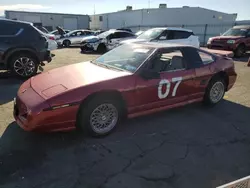 Salvage cars for sale at Vallejo, CA auction: 1987 Pontiac Fiero GT