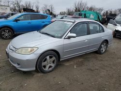 Salvage cars for sale at Baltimore, MD auction: 2005 Honda Civic EX