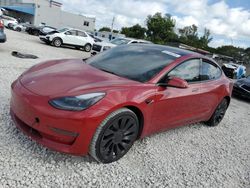 Salvage cars for sale at Opa Locka, FL auction: 2023 Tesla Model 3