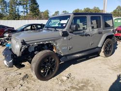 Salvage cars for sale at Seaford, DE auction: 2021 Jeep Wrangler Unlimited Sahara 4XE