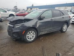 Salvage cars for sale at Woodhaven, MI auction: 2022 Chevrolet Equinox LS