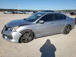 Salvage cars for sale at Houston, TX auction: 2016 Honda Accord Sport