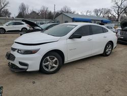 Salvage cars for sale at Wichita, KS auction: 2017 Chevrolet Malibu LS