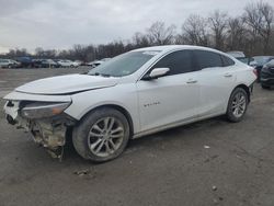 Salvage cars for sale at Ellwood City, PA auction: 2016 Chevrolet Malibu LT