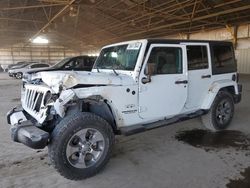 Salvage SUVs for sale at auction: 2016 Jeep Wrangler Unlimited Sahara