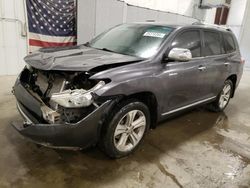 Salvage cars for sale at Avon, MN auction: 2012 Toyota Highlander Limited