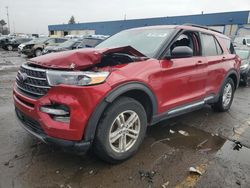 Salvage cars for sale at Woodhaven, MI auction: 2022 Ford Explorer XLT