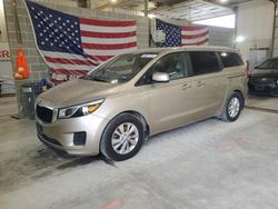 KIA salvage cars for sale: 2015 KIA Sedona LX