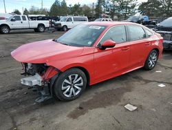 Salvage cars for sale at Denver, CO auction: 2024 Honda Civic LX